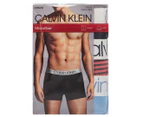 Calvin Klein Men's Microfibre Trunks 3-Pack - Navy/Blue/Red