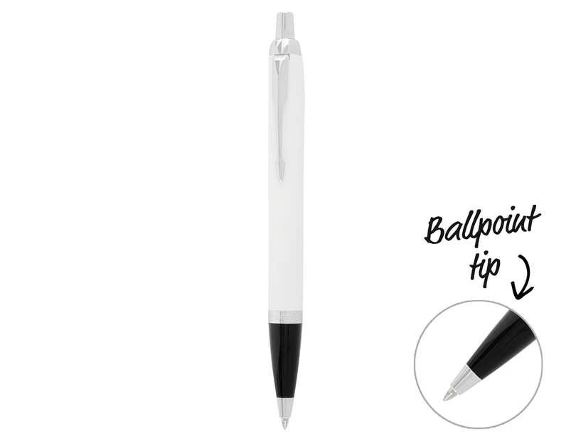 Parker IM Ballpoint Pen - White/Chrome Trim