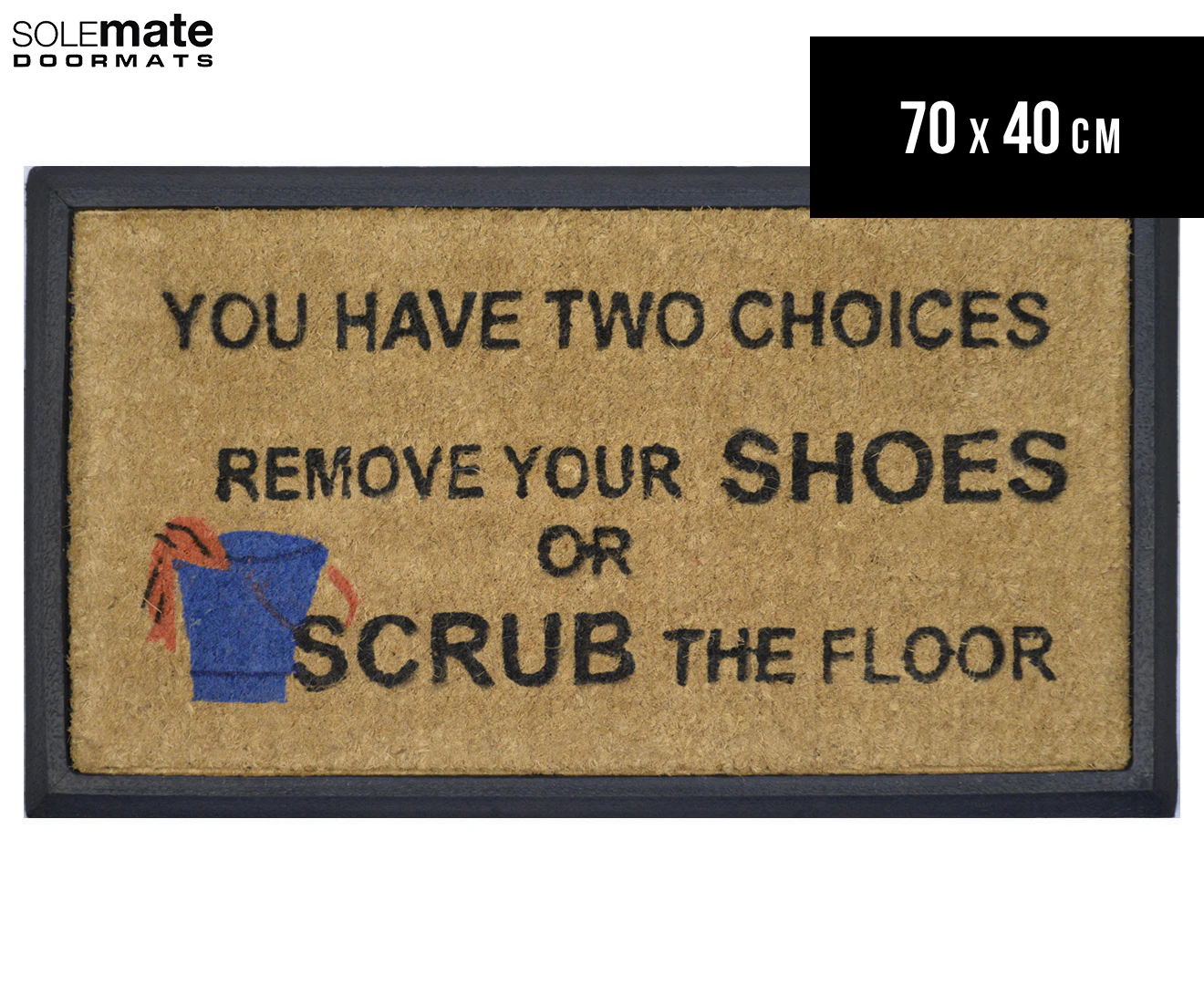 Solemate Remove Shoes 40x70cm Themed Stylish Durable Outdoor Front Doormat