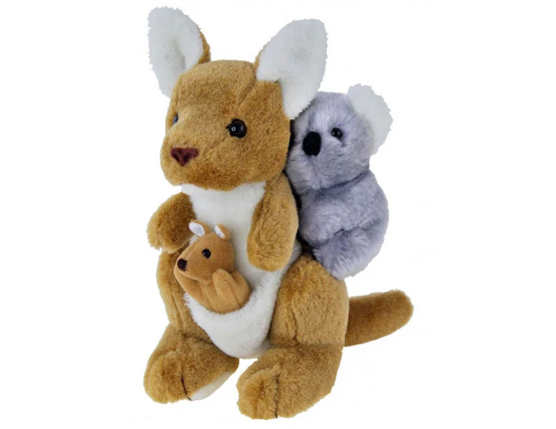 Kangaroo Soft Toy With Koala On Back