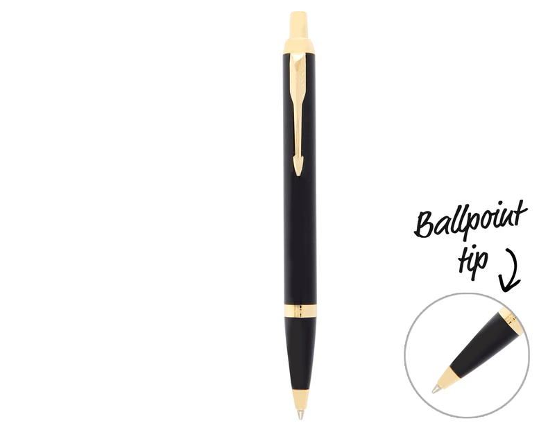 Parker IM Ballpoint Pen - Lacquer Black/Gold Trim