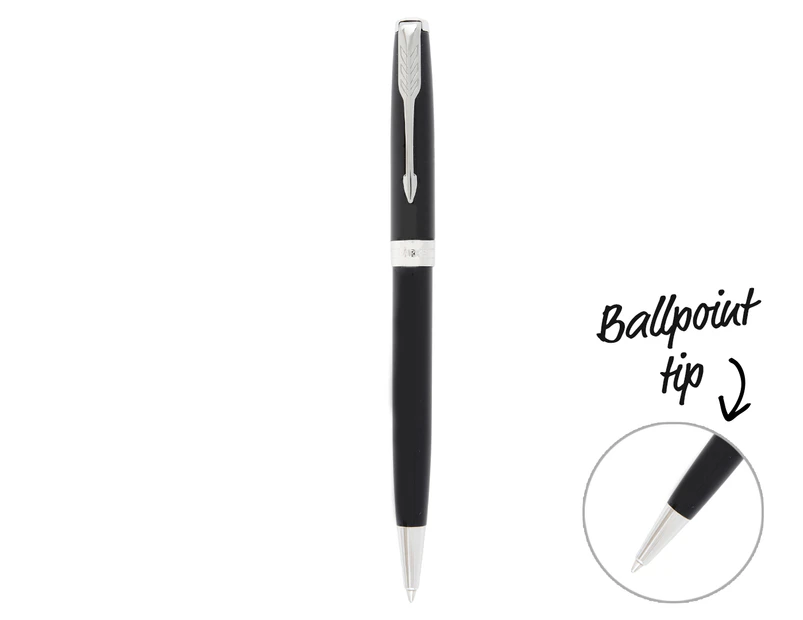 Parker Sonnet Ballpoint Pen - Lacquer Black/Chrome Trim