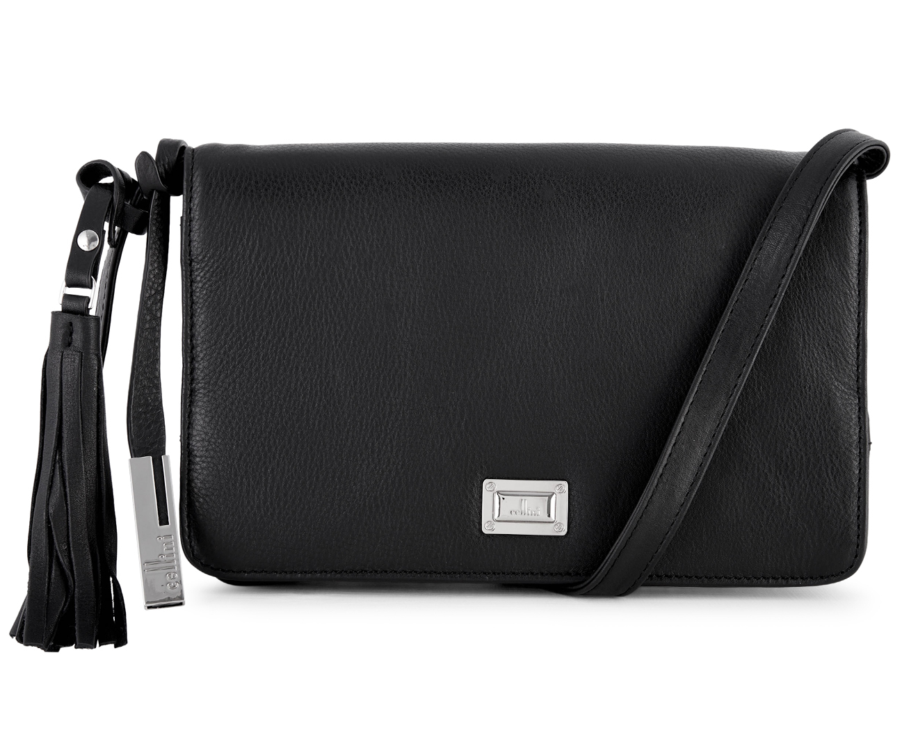 Cellini Delta Mini Sling Leather Shoulder Bag - Black | Catch.co.nz