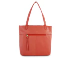 Cellini Midland Leather Tote Bag - Coral