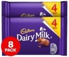 2 x 4pk Cadbury Dairy Milk 32.5g 1