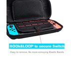 Protective Hard Shell Travel Carrying Case Pouch for Nintendo Switch Console & Accessories-Black
