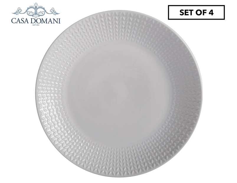 Set of 4 Casa Domani 19cm Corallo Side Plates - White