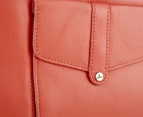 Cellini Midland Leather Crossbody Bag - Coral