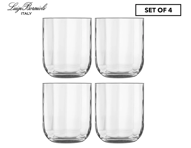 Set of 4 Luigi Bormioli 350mL Jazz Whisky Glasses
