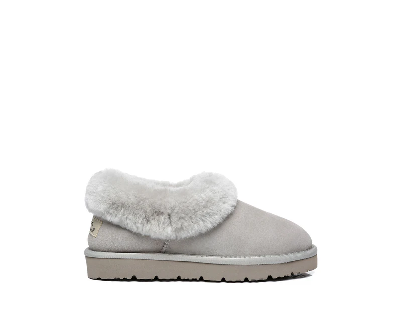 Tarramarra Clarrie Slipper | Sheepskin Upper - Women - House Shoes - Goat Grey