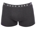 Hugo Boss Men's Pure Cotton Boxer/Trunk 3-Pack - Grey/Charcoal/Black