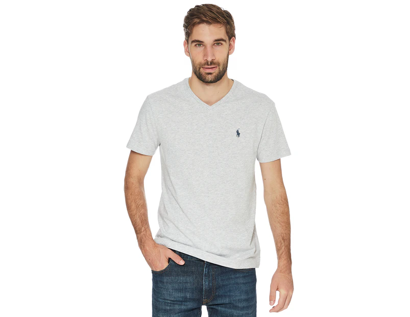 Polo Ralph Lauren Men's Vneck Tee / T-Shirt / Tshirt - Grey