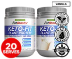 2 x FatBlaster Keto-Fit Plant Protein Shake Vanilla 300g / 20 Serves