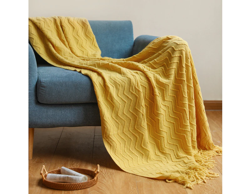127x152cm Cozy Decorative Knit Woven  Woven Throw Blanket