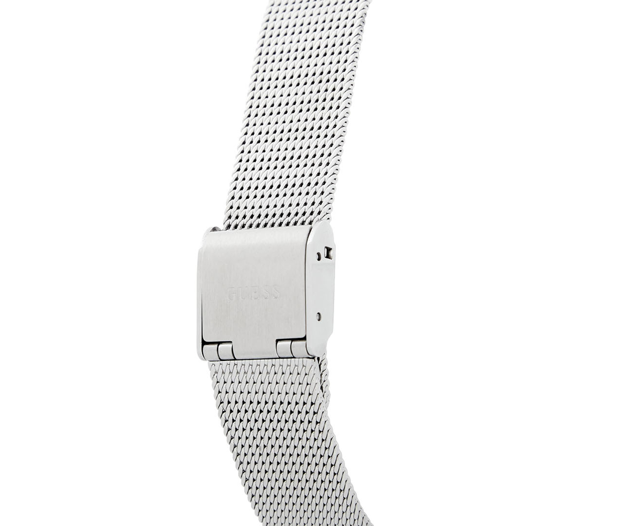 GUESS Women's 28mm Micro Imprint Mesh Stainless Steel Watch - Silver |  