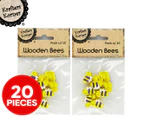 2 x Krafters Korner Wooden Bees 10-Pack