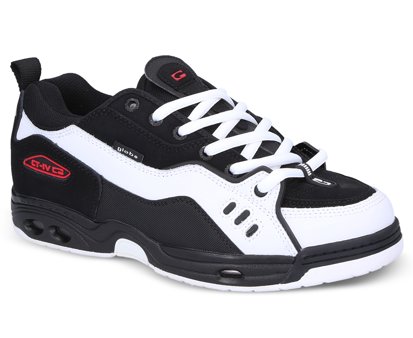 Globe Unisex CT-IV Classic Skate Shoes - Black/White/Red | Catch.co.nz