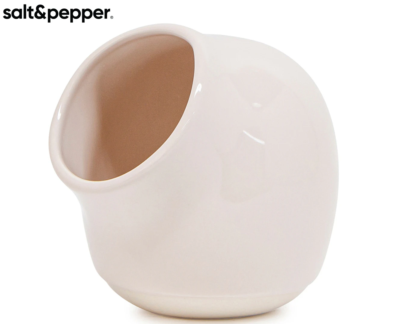 Salt & Pepper Beacon 12cm Salt Cellar Spices Storage Stoneware Container Pink