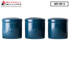 Set of 3 Maxwell & Williams 600mL Epicurious Canisters - Teal