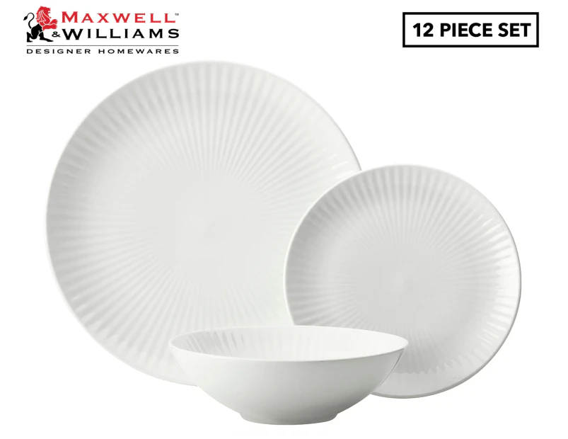 Maxwell & Williams 12-Piece Radiance Dinner Set - White