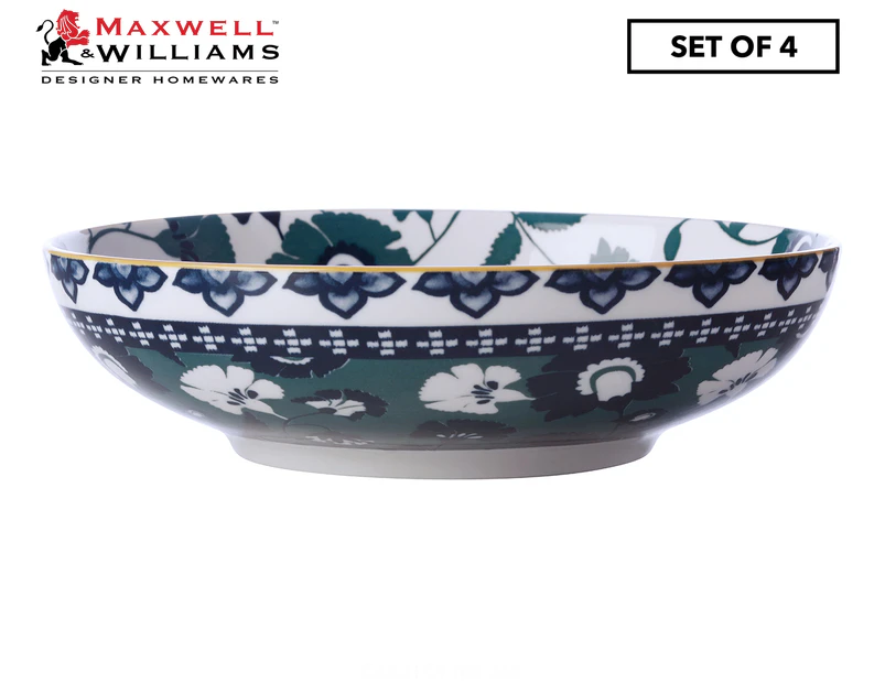 Set of 4 Maxwell & Williams 20cm Rhapsody Coupe Bowl - Green