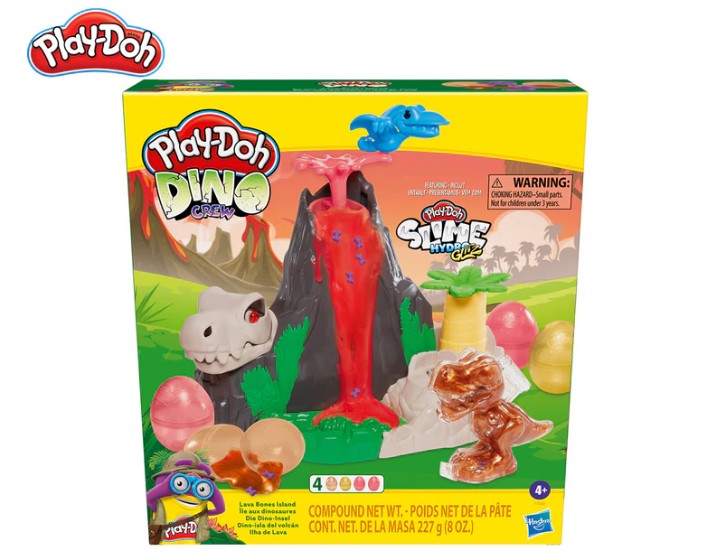 Play-Doh Slime Dino Crew Lava Bones Island Volcano Playset