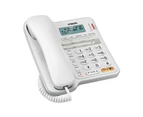 VTech T1300 Corded Home Phone White Hearing Aid Compatible Call Number Display