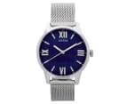 GUESS Men's 42mm Campbell Mesh Stainless Steel Watch - Silver/Blue 1