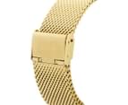 GUESS Men's 42mm Campbell Mesh Stainless Steel Watch - Gold/Black 2
