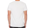 Polo Ralph Lauren Men's Classic Fit V-Neck Tee / T-Shirt / Tshirt - White/Cruise Navy