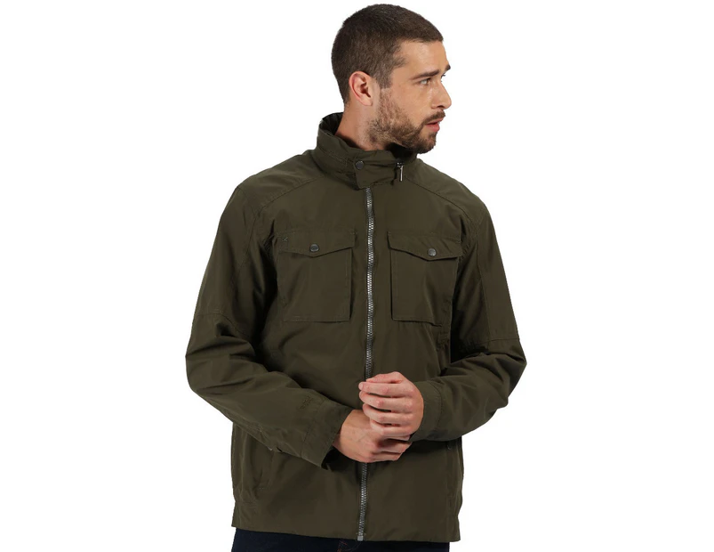 Regatta Mens Haldor Waterproof Breathable Durable Jacket - Dark Khaki
