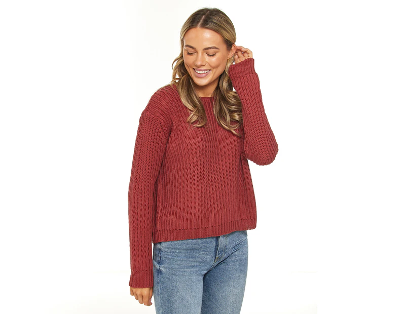 All About Eve Women's Brenton Knit - Deep Red