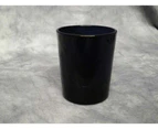 5 Pack - All Black Glass Tealight Votive Candle Cup Holder - Reception Ball Table Decoration