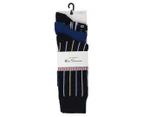 Ben Sherman Men's His Eminence Crew Socks 3-Pack - Navy/Blue