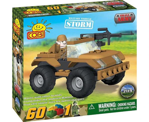 Small Army 60 Piece Storm Military Vehicle Construction Set