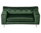 Enchanted Home Medium Martine Velvet Pet Sofa Bed - Deep Green