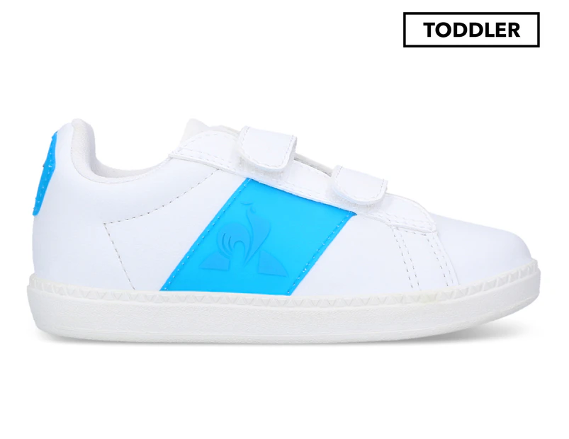 Le Coq Sportif Toddler Boys' Court Classic Neon Sneakers - Optical White/Atomic Blue