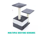 Paw Mate 69cm Grey Cat Tree Mono Multi Level Scratcher