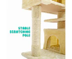 Paw Mate Cat Tree Multi Level Scratcher Soho 130cm - Beige