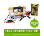 Dynamic Power Gold Portable Car Tyre Air Compressor Deflator Inflator 200L/MIN 12V