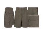 Trespass Mens Gally UV Protective Cargo Walking Shorts - Bark