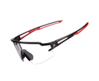 Rockbros-Photochromic Sports Sunglasses for Men Women Cycling UV Protection - Black Red