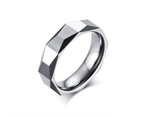 3D Silver Tungsten Ring
