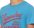 Superdry Men's Collegiate Graphic Tee / T-Shirt / Tshirt -  Azure Teal