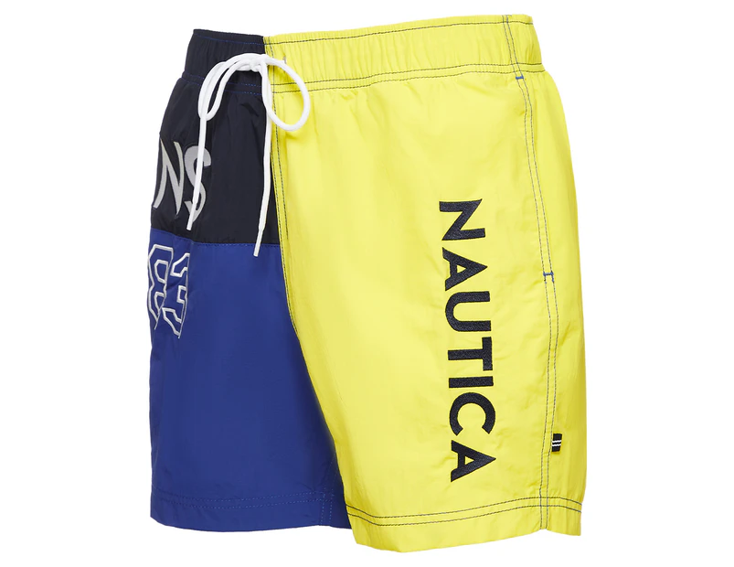 Nautica Men's 16-Inch Heritage NS-83 Swim Shorts - Blazing Yellow