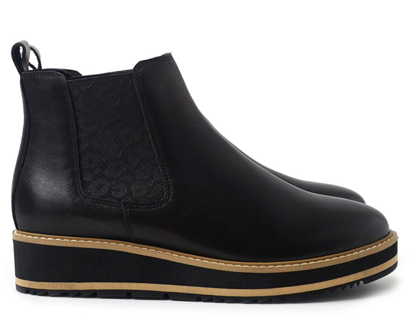 walnut melbourne jade leather boot black glitter