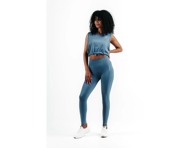 Wrapdrive   Women's Airy Seamless Set: Stone Blue