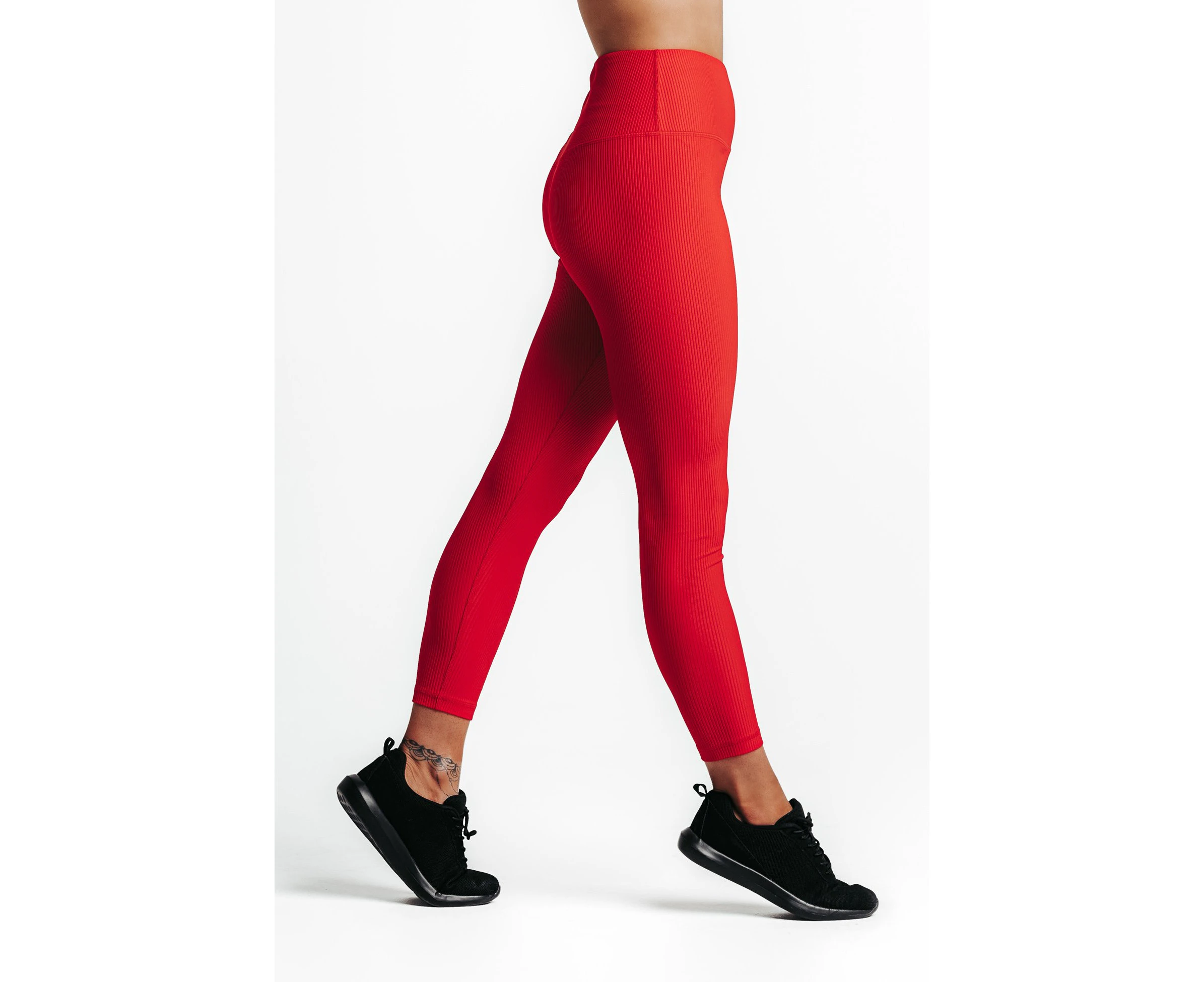 Wrapdrive   Women's Plush L1.0 Ribbed Leggings: Red Hot