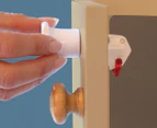 Dreambaby Adhesive Mag Locks & Key 4-Pack - White