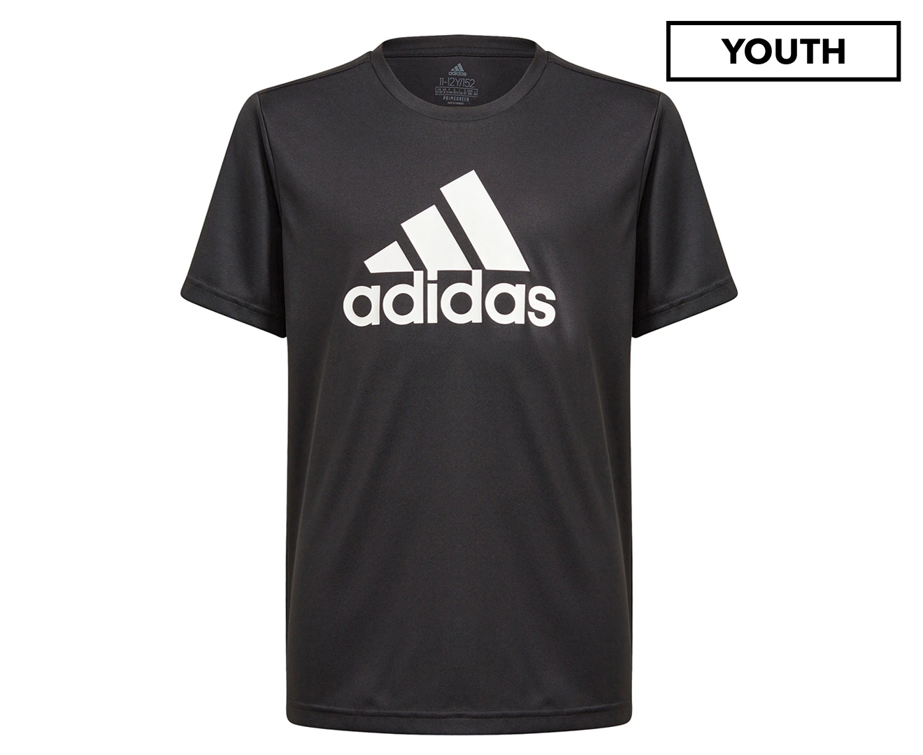 Adidas Boys' Designed To Move Tee / T-Shirt / Tshirt - Black/White